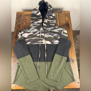 Olive and Camouflage Women's Hoodie